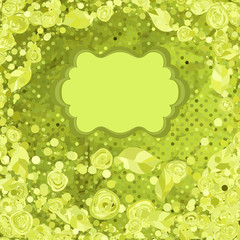 Romantic elegant floral with vintage roses. EPS 8