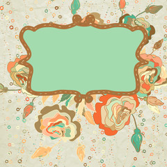 Valentine`s Day vintage lace card. EPS 8