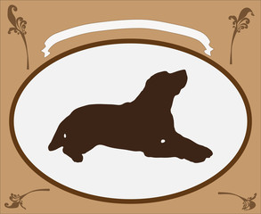 Vector retro frame.