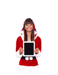 Naklejka premium Santa girl
