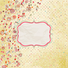 Floral heart valentine card. EPS 8