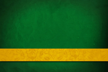 Green background with yellow stripe.