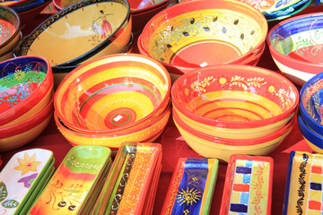 Colorful pottery