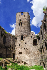 Fototapeta na wymiar Medieval castle Andlau in Alsace