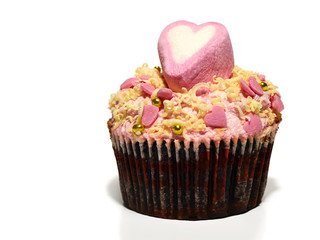 Cupcake mit Herzen