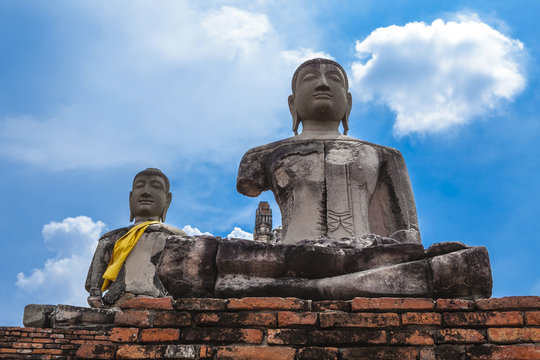 Buddha image of Wat Chai Wattanaram Ayuthaya