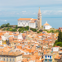 Picturesque old town Piran, Slovenia.