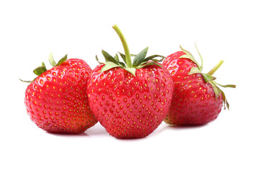 Strawberries isolated on white