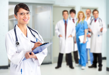 Fototapeta premium Beautiful doctor woman