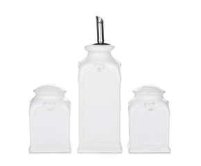 Set of salt, pepper and oil utensilS