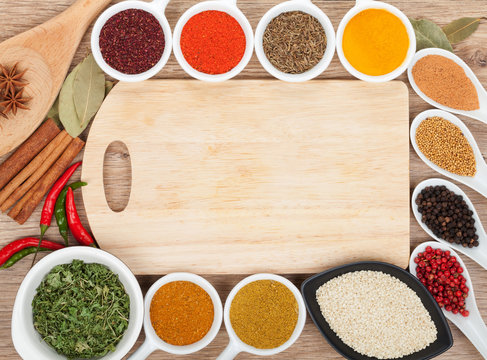 Various spices selection