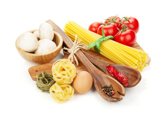 Pasta and ingredients