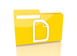 file folder with document symbol