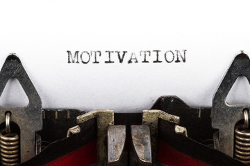 Typewriter with text motivation