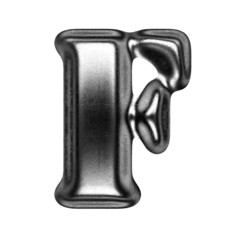 metal figure on white background