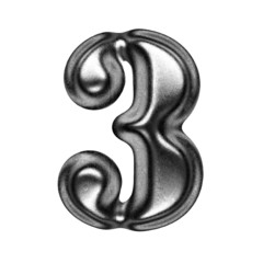 metal figure on white background