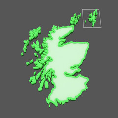 Map of Scotland.