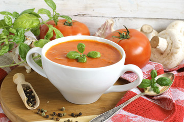 cream of tomato with basil
