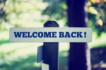 Welcome back