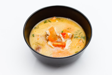 Soup made from Coco Milk and Vegetables