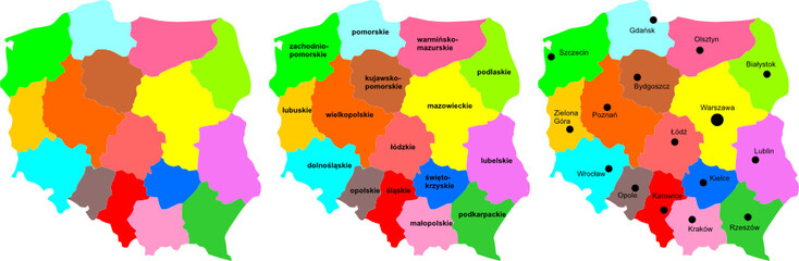 Polska mapa - obrazy, fototapety, plakaty