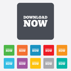 Download now icon. Load button.