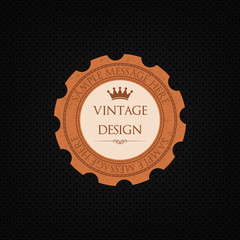 Creative vector background and badge