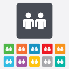 Friends sign icon. Social media symbol.