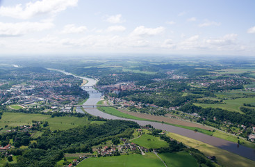 Die Elbe bei Meissen, Sachsen, Deutschland