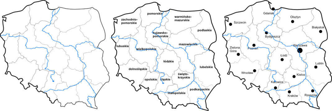 Fototapeta Polska mapa