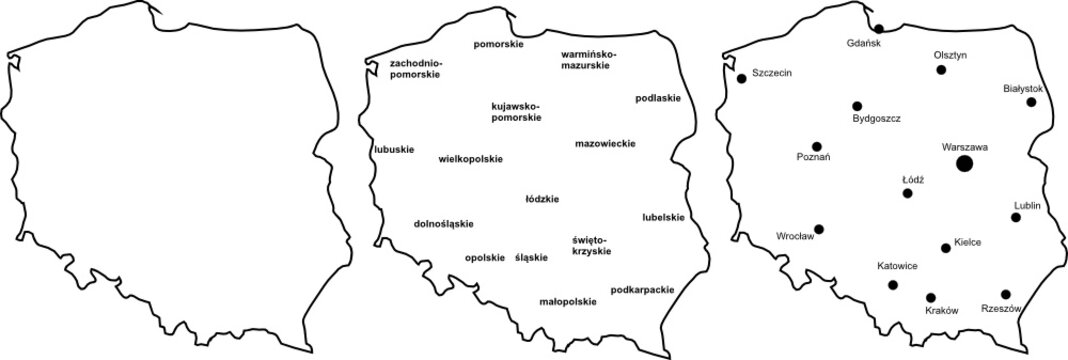 Fototapeta Polska mapa