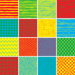 Basic Doodle Seamless Pattern Set No.2 in colors