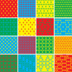 Basic Doodle Seamless Pattern Set No.5 in colors