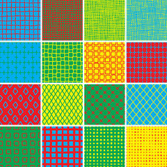 Basic Doodle Seamless Pattern Set No.7 in colors
