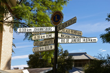 Wegweiser Australien- Alice Springs