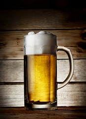Delicious fresh beer mug