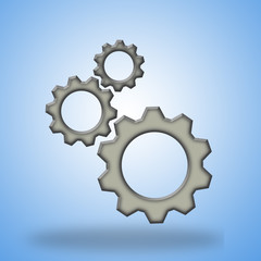 Gear icon with place for your text