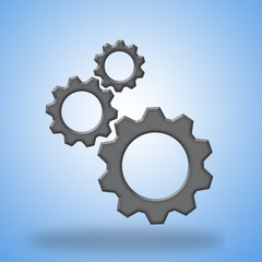 Gear icon with place for your text