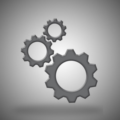 Gear icon with place for your text