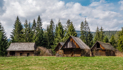 Deserted old village. Photo taken in Poland