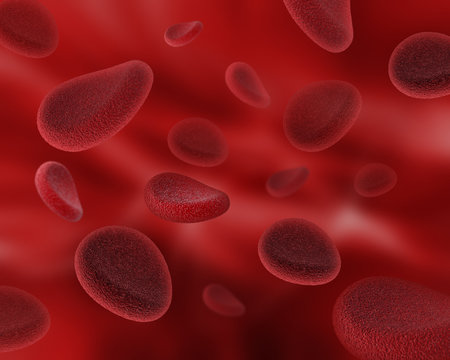 Medical Background With Close Up Of Blood Cells