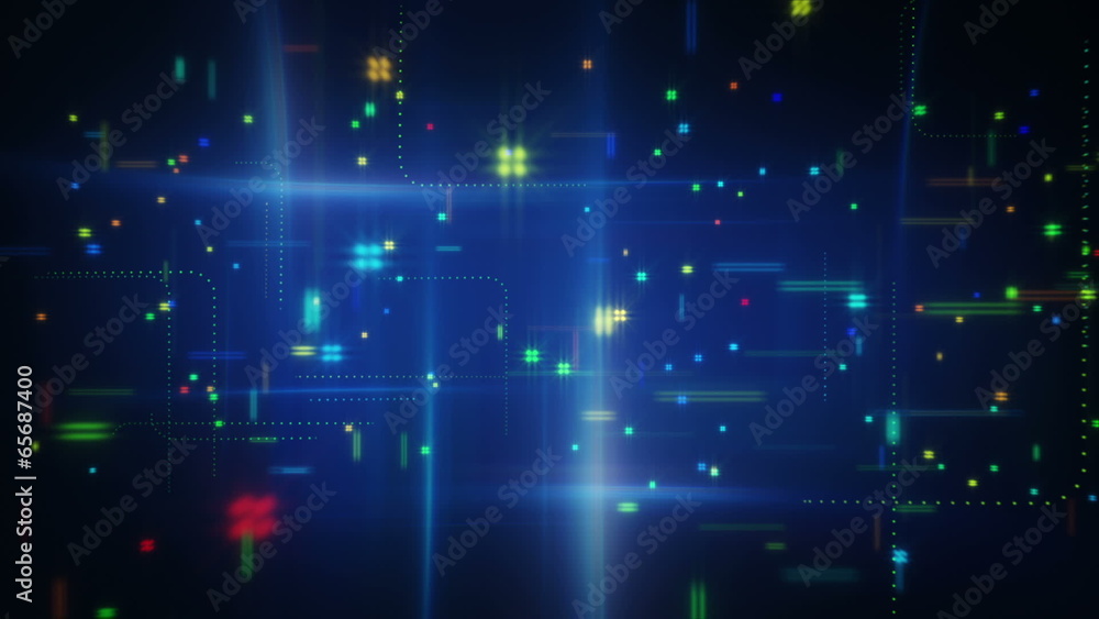 Aufkleber abstract information techno loopable animation