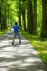 boy on inline skates