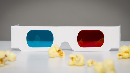 Obraz premium 3d glasses with popcorn