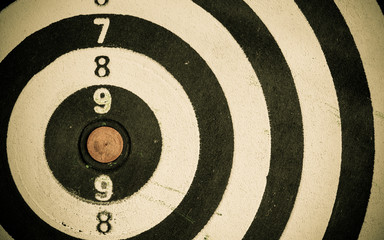 Black and white target as sport background
