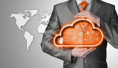 Cloud computing touchscreen interface