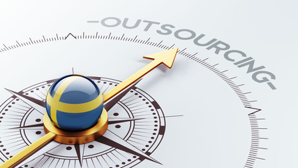 Fototapeta premium Sweden Outsourcing Concept.