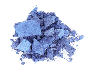 Crushed eyeshadow isolated on white