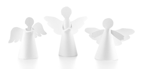 Christmas angels isolated on white