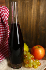 Beautiful still life with bottle of wine
